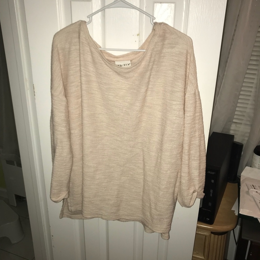 light pink sweater